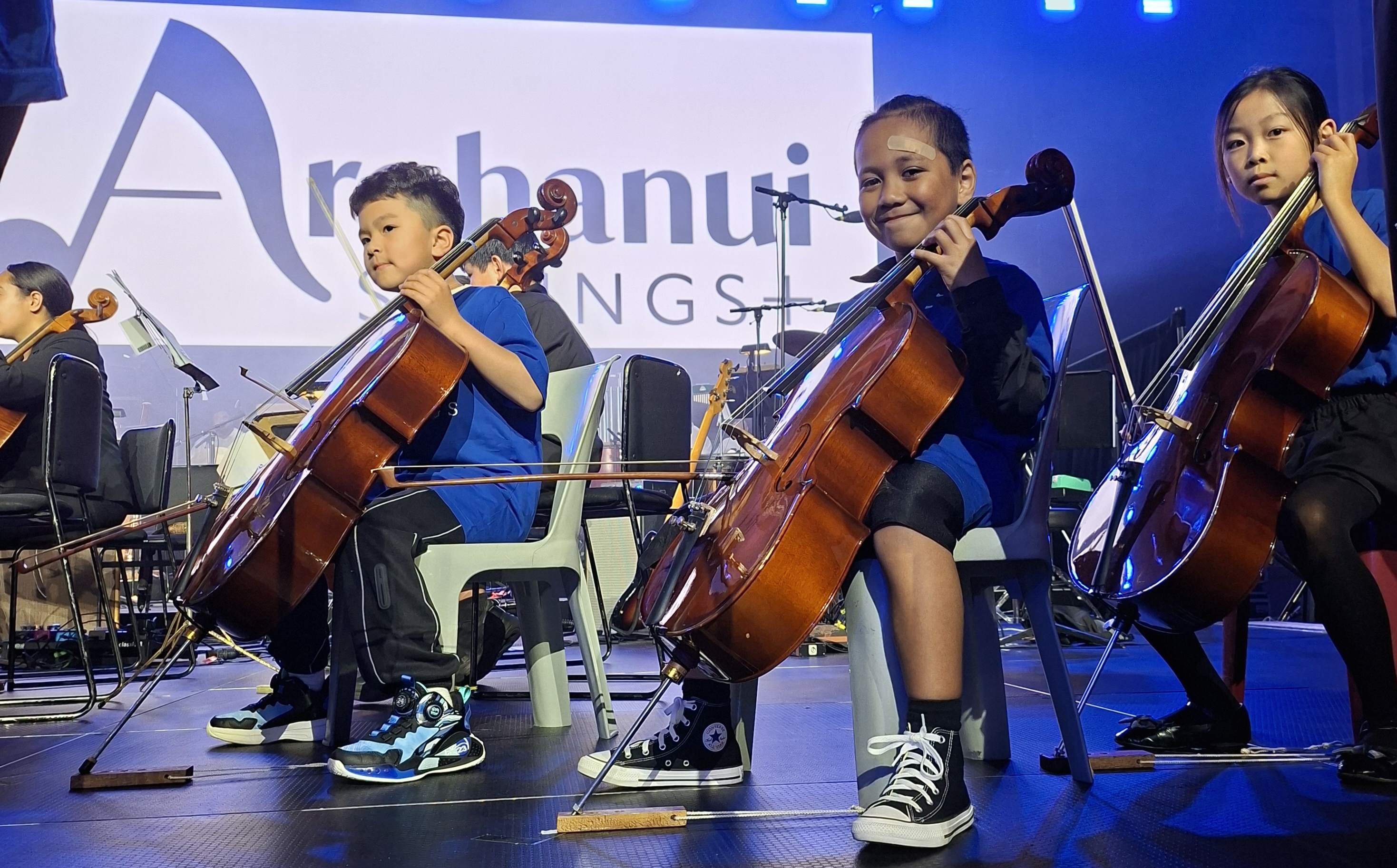 Student orchestra in rehearsal